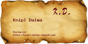 Knipl Dalma névjegykártya